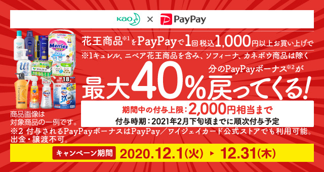 Paypay 花王 付与 されない