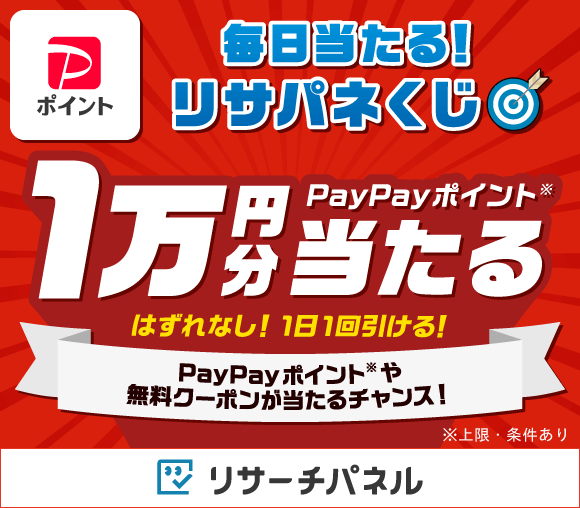 毎日当たる！　リサパネくじ ー無料会員登録キャンペーンー