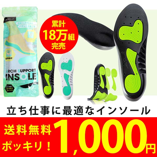立ち仕事に最適 疲れにくい中敷き