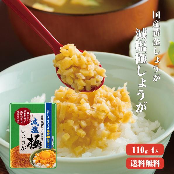 減塩 サクサク味付け極しょうが 110g×4