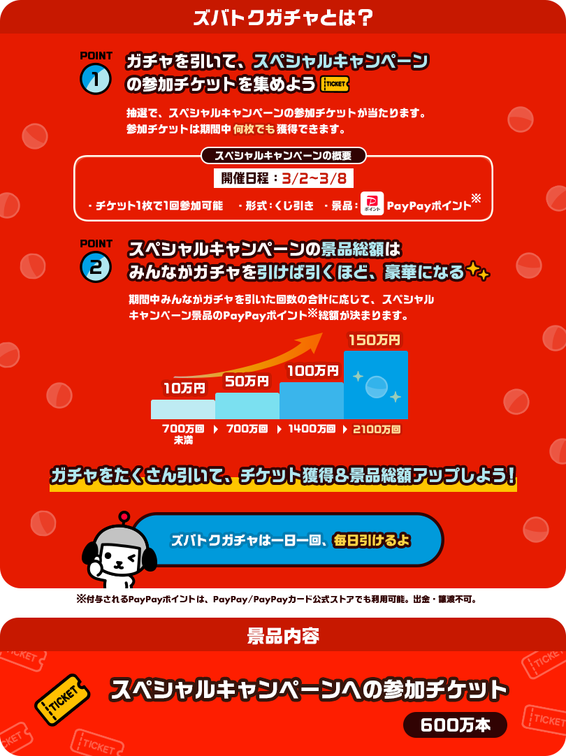 引けば引くほど景品総額＆当選確率アップ ズバトクガチャ - Yahoo!ズバトク