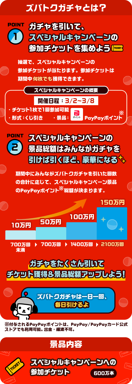 引けば引くほど景品総額＆当選確率アップ ズバトクガチャ - Yahoo!ズバトク