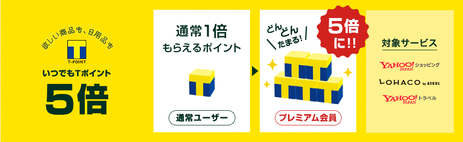 いつでもTポイント5倍