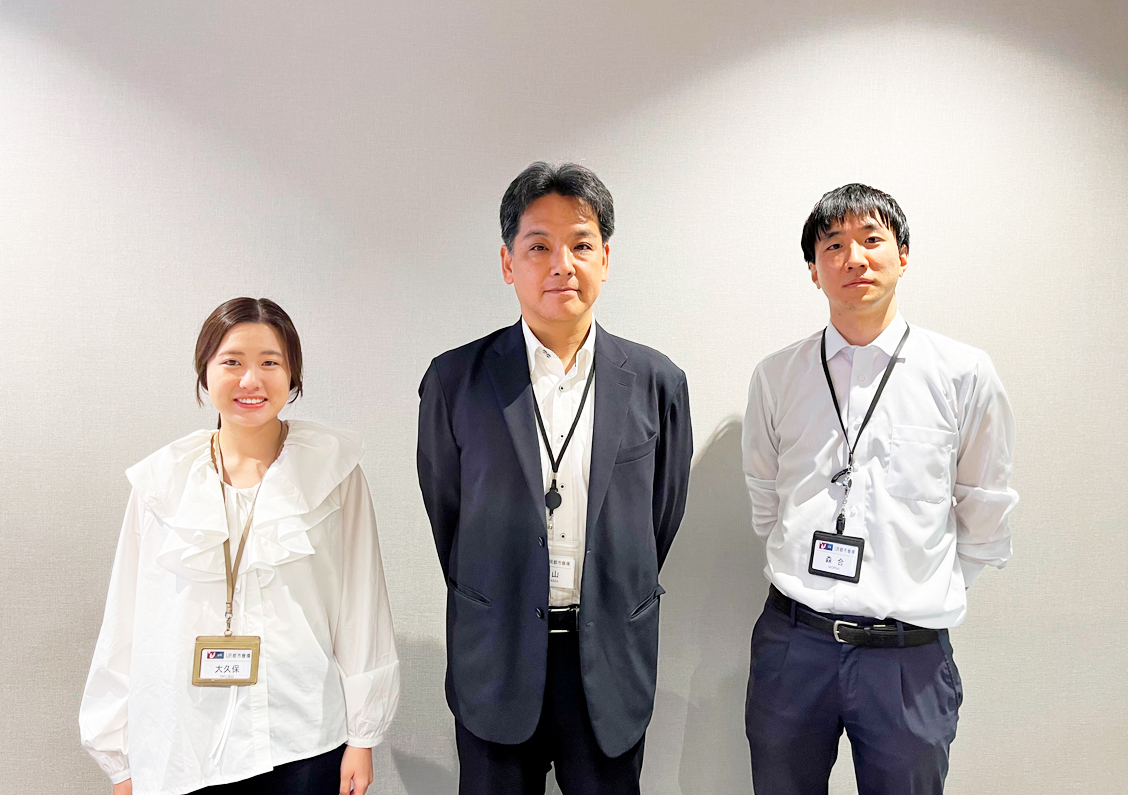 (左)都市機構 広報室広報課 大久保枝里子氏 (中)都市機構 都市再生部 エリアマネジメント・ソフト展開 担当課長 中山宗一氏 (右)都市機構 都市再生部 事業管理課 森合弘毅氏