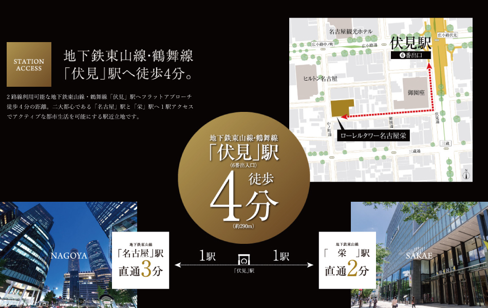 ※掲載の環境写真は2018年8月に撮影したものです。※距離表示については地図上の概測距離を、徒歩分数表示については80mを1分として算出(端数切り上げ)したものです。※列車・地下鉄の表示分数は日中平常時の所要時間です。乗り換え・待ち時間等は含まれておりません。所要時間は、時間帯・交通事情により異なる場合があります。※表示内容は、2018年9月の調査時点のものです。