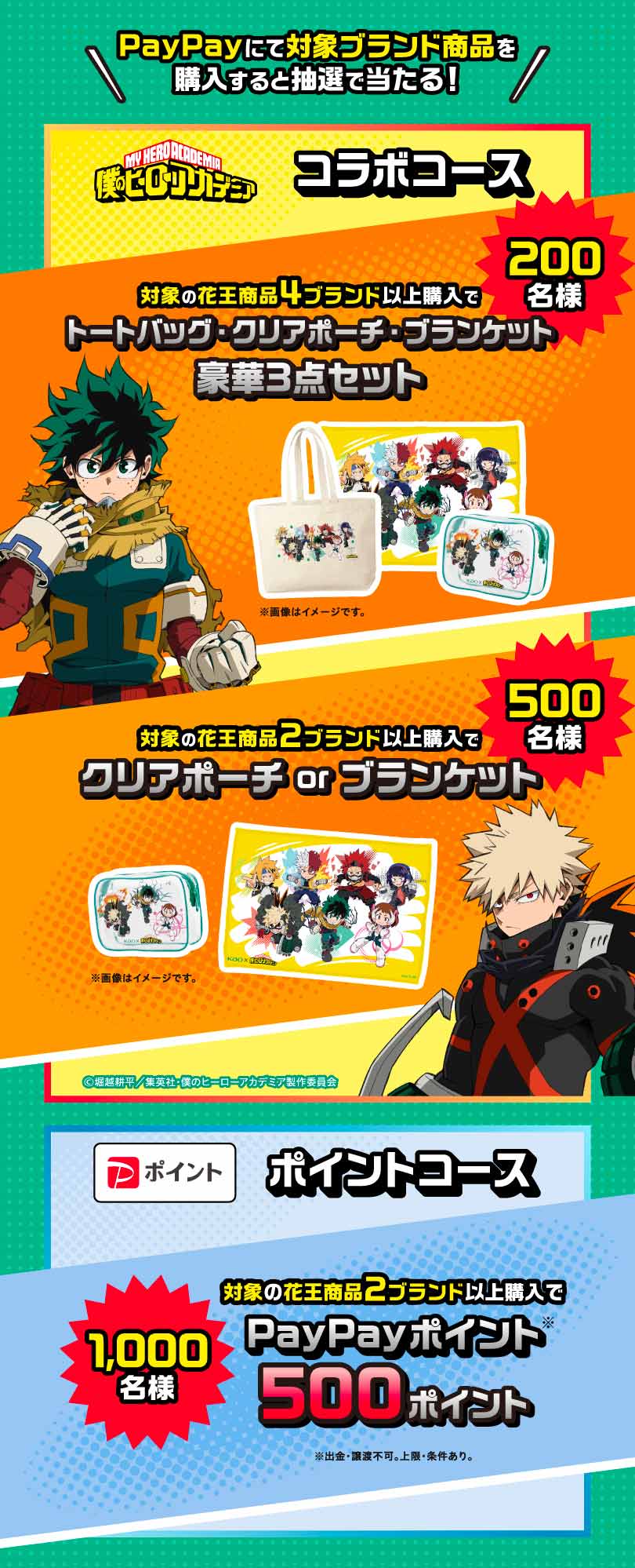 PayPayにて対象ブランド商品を購入すると抽選で当たる！