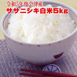 米 5kg ササニシキ 令和5年 会津産 送料無料