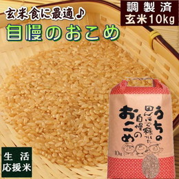 お米 10kg 送料無料 国内産 『うちの自慢のおこめ(調製玄米10kg)』