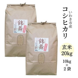コシヒカリ 玄米20kg いわき市産 令和5年産新米 農家直送米