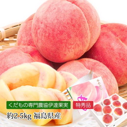 献上桃の郷 福島県桑折町 伊達果実もも 特秀品 約2.5kg 7〜9玉
