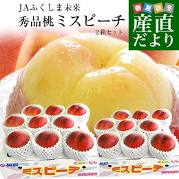 JAふくしま未来　秀品 桃「ミスピーチ」産地直送品 1箱約2キロ×2箱セット