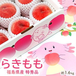 『らきもも』 福島県産 特秀品 約1.6kg（5～8玉） ※常温