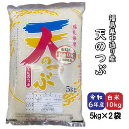 令和6年度産 福島県中通り産 天のつぶ 白米10kg