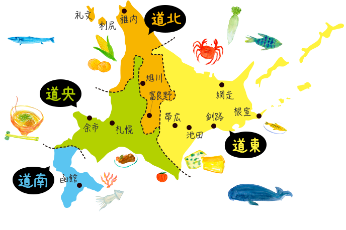 北海道 map