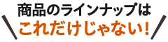 商品のラインナップはこれだけじゃない！