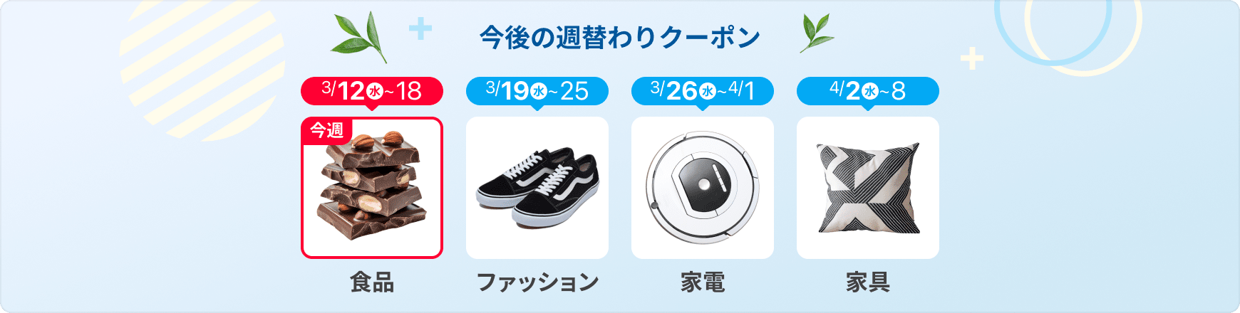 今週の週替わりクーポン