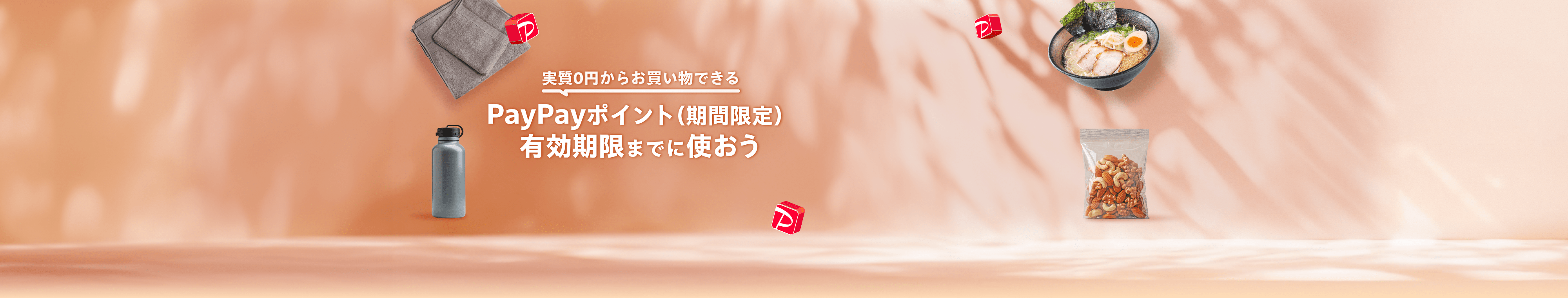 実質0円からお買い物できる PayPayポイント(期間限定) 有効期限までに使おう