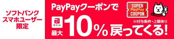 PayPayクーポンで最大10％相当戻ってくる！