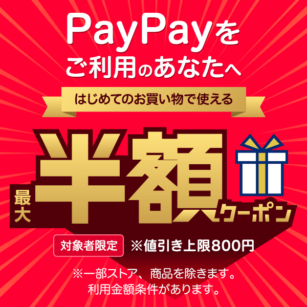 【対象者限定】最大半額クーポン　PayPayをご利用のあなたへ！　※値引き上限800円