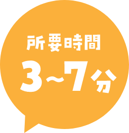 所要時間3から7分