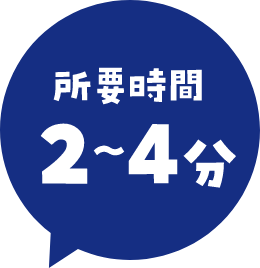 所要時間2から3分