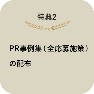 特典2 PR事例集(全応募施策)の配布