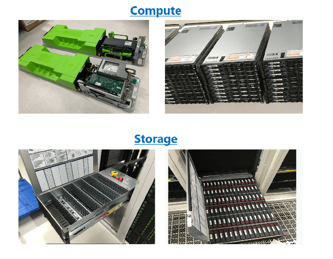 ComputeとStorageサーバーの写真