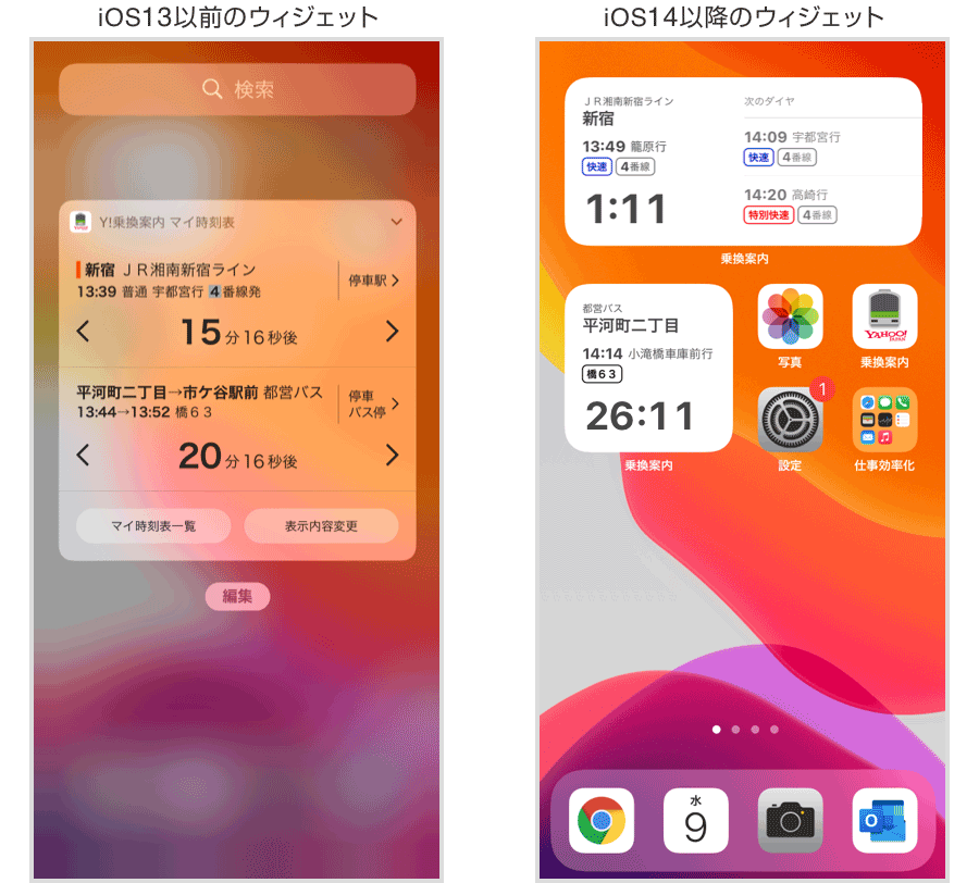 ホーム画面に ウィジェット を配置できるようになりました Yahoo 路線情報公式ブログ