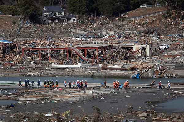 東日本大震災：壊滅的被害 南三陸町
