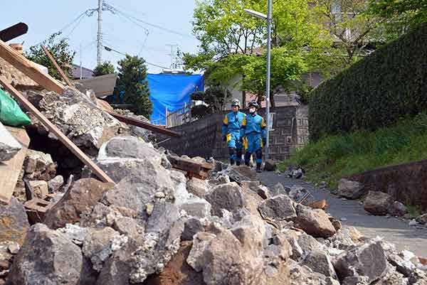 熊本地震：益城町で大きな被害