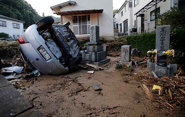 広島に記録的局地豪雨：土砂災害で多数の死者