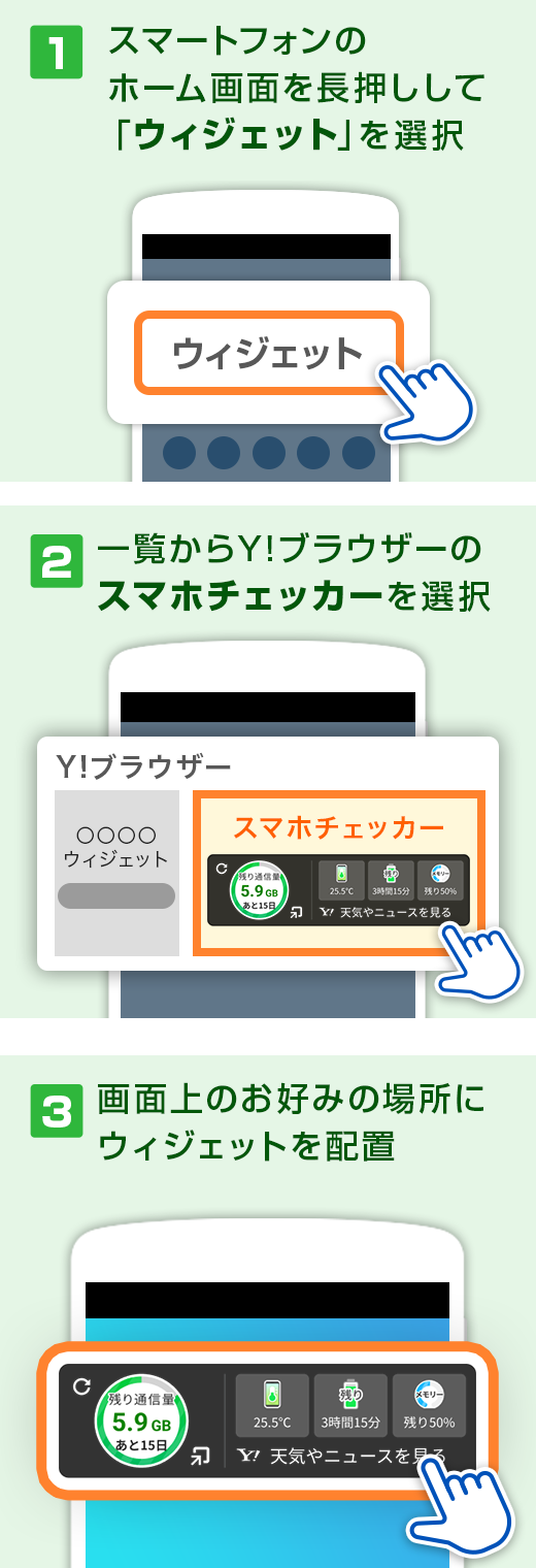 スマホチェッカーウィジェットの設置方法
