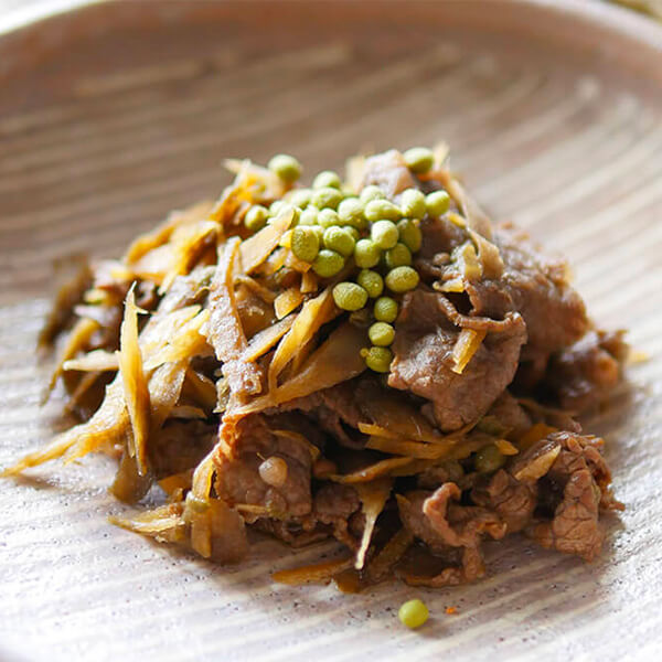 実山椒とごぼうと牛肉のしぐれ煮