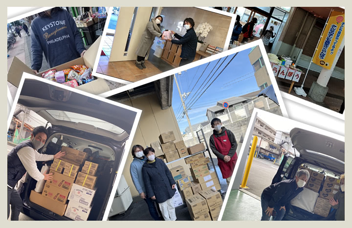 さまざまな施設に食品を寄贈する高津さんの写真