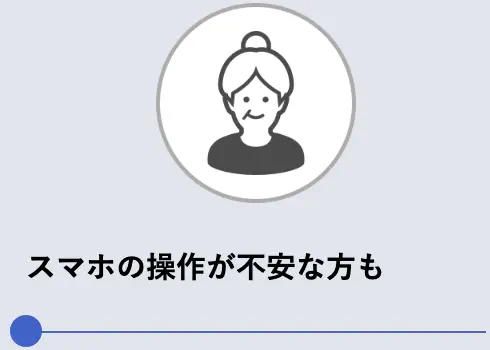 スマホの操作が不安な方も
