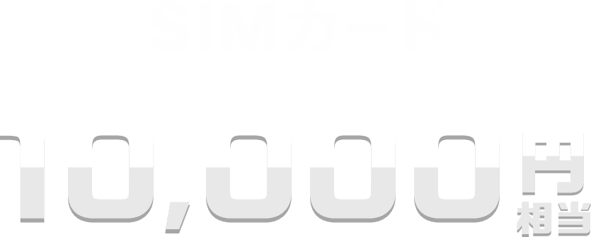 SIMカード 合計最大 10,000円相当