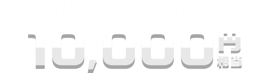 SIMカード・eSIM 合計最大 10,000円相当※2